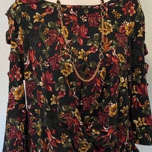 💜💜 By & By Open 3/4 Sleeved Knit Womens Top Size L